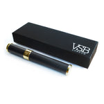 Load image into Gallery viewer, Matt Carbon Fibre with Gold Cigar Tube - VSB London
