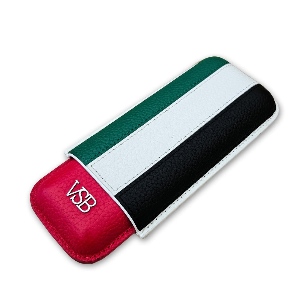 NEW! Two Finger UAE Flag Leather Cigar Pouch - VSB London
