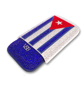 Swarovski Crystal Cuban Flag Cigar Case - VSB London