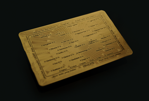 Gold Whisky Reference Card - VSB London