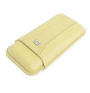 Three Finger Cream Leather Cigar Pouch - VSB London