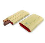 Load image into Gallery viewer, Three Finger Cream Leather Cigar Pouch - VSB London
