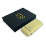 Load image into Gallery viewer, Three Finger Cream Leather Cigar Pouch - VSB London
