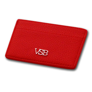 RED LEATHER CARD HOLDER - VSB London