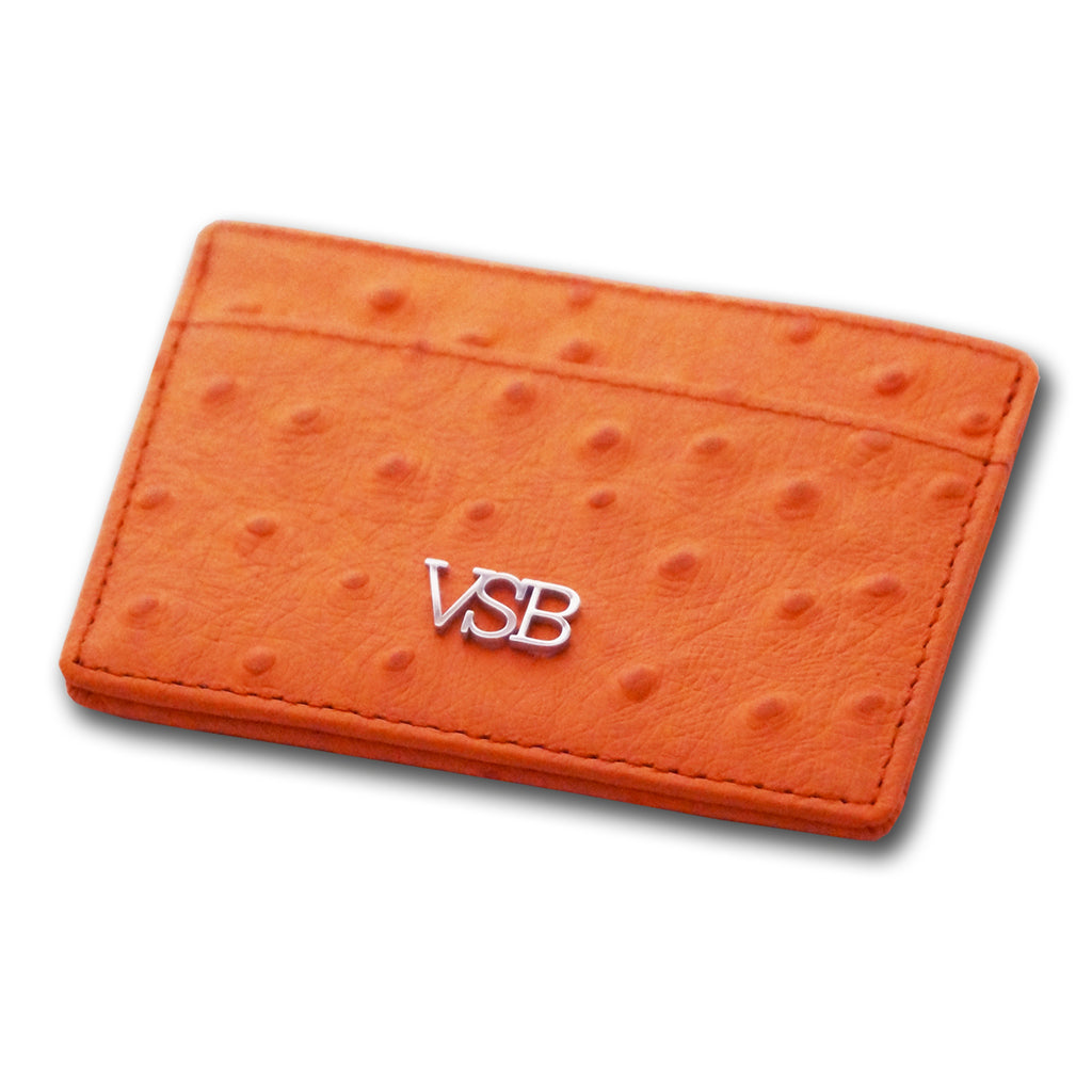 OSTRICH SKIN CARD HOLDER - VSB London