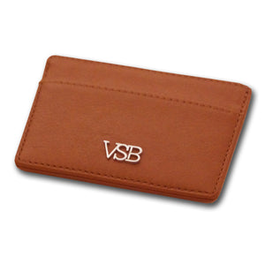 BROWN LEATHER CARD HOLDER - VSB London