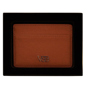 BROWN LEATHER CARD HOLDER - VSB London