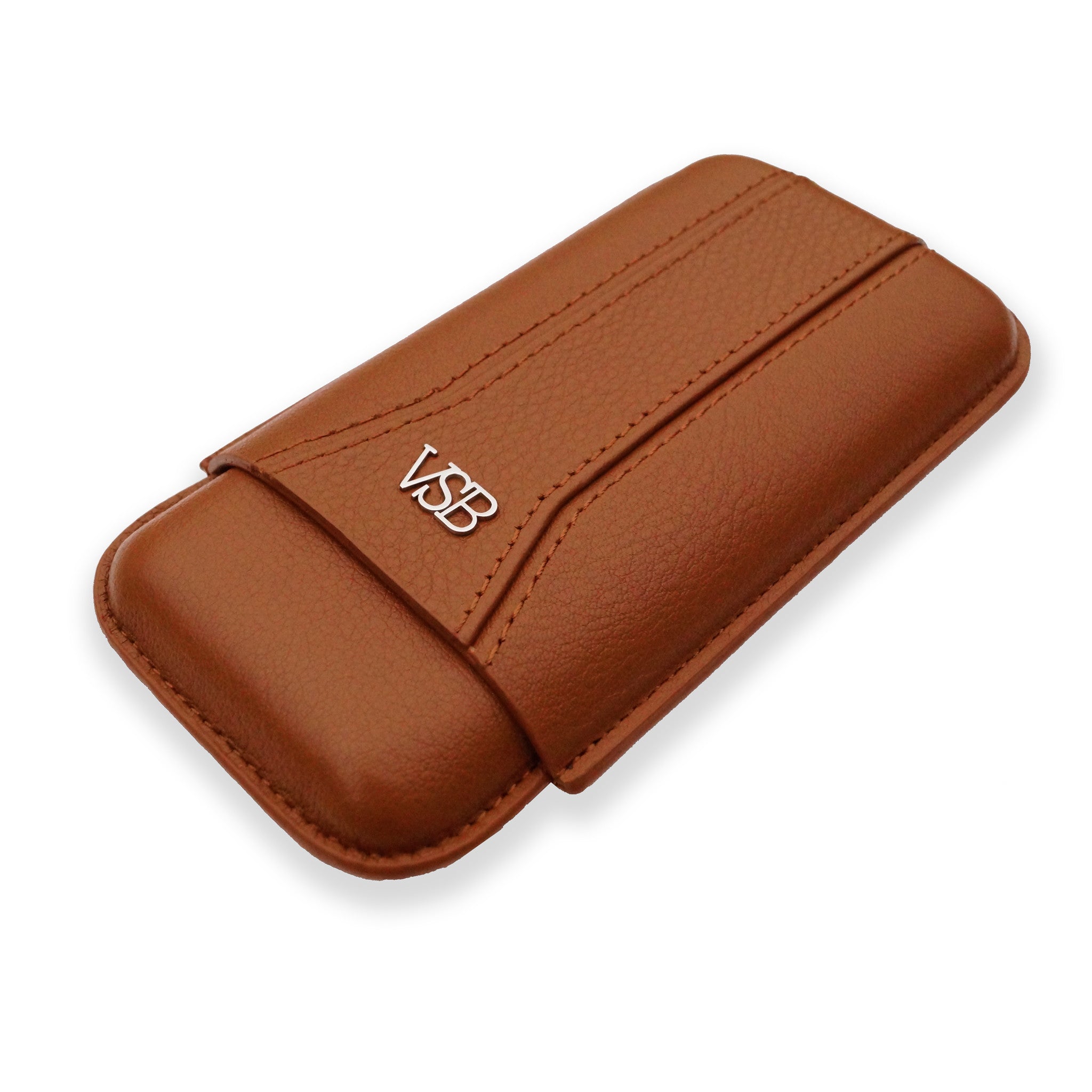 BROWN LEATHER CIGAR POUCH - VSB London