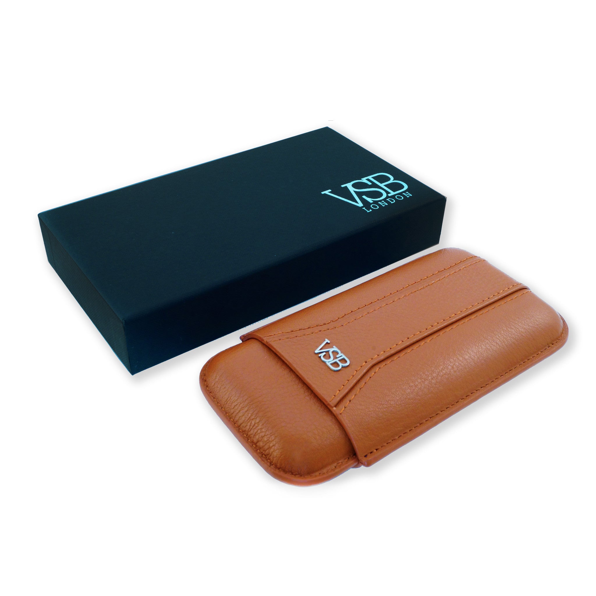 BROWN LEATHER CIGAR POUCH - VSB London