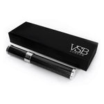 Load image into Gallery viewer, GLOSS CARBON FIBRE &amp; STAINLESS STEEL CIGAR TUBE - VSB London
