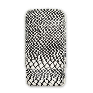 Three Finger Snake Skin Leather Cigar Pouch - VSB London