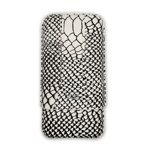 Three Finger Snake Skin Leather Cigar Pouch - VSB London