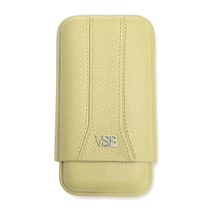 Three Finger Cream Leather Cigar Pouch - VSB London
