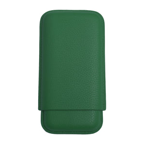 British racing Green leather cigar case by VSB London