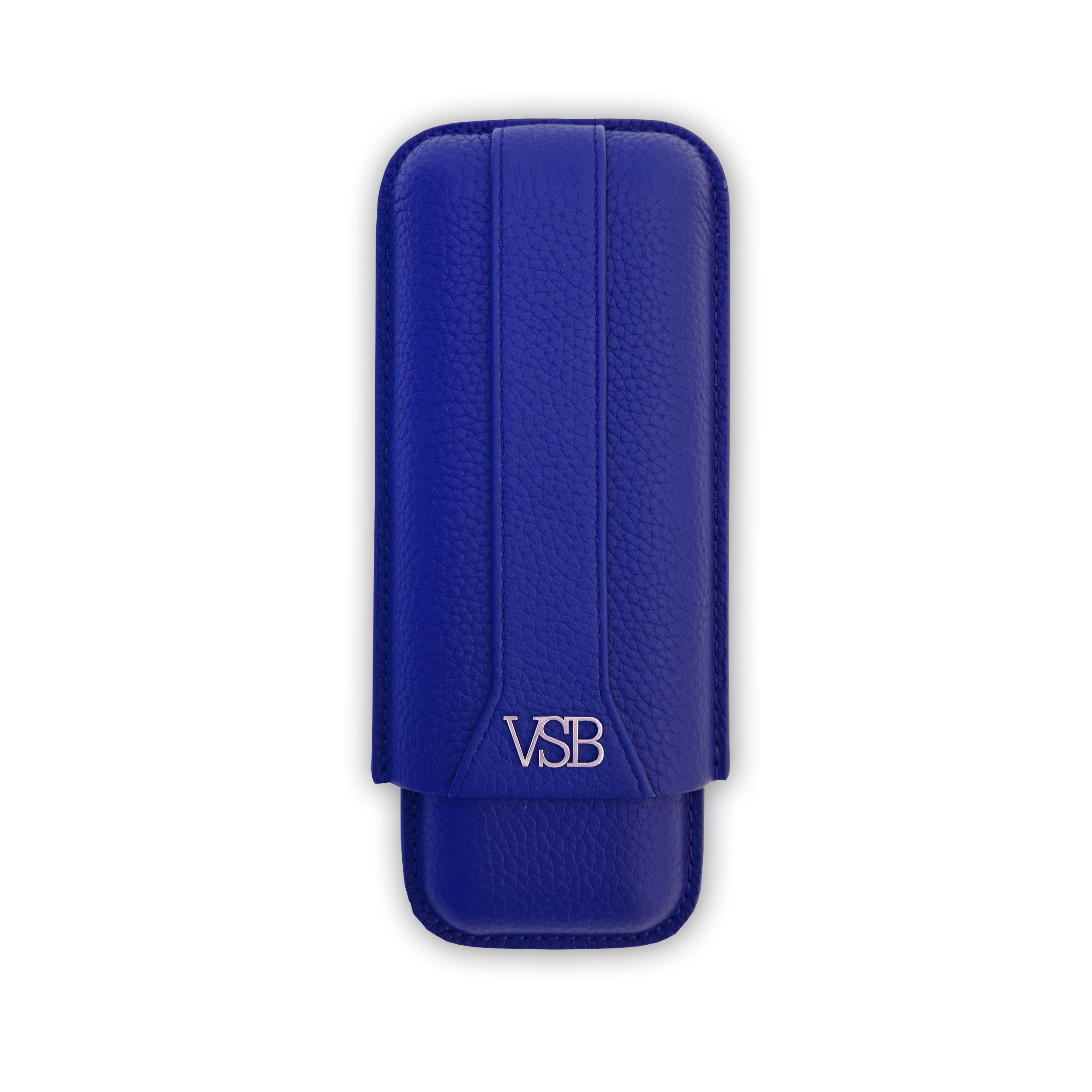 Two Finger Blue Leather Cigar Pouch - VSB London