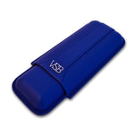 Load image into Gallery viewer, Two Finger Blue Leather Cigar Pouch - VSB London
