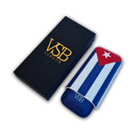 Load image into Gallery viewer, Two Finger Cuban Flag Leather Cigar Pouch - VSB London
