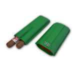 Load image into Gallery viewer, Two Finger British Racing Green Leather Cigar Pouch - VSB London
