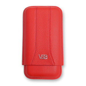 RED LEATHER CIGAR POUCH - VSB London